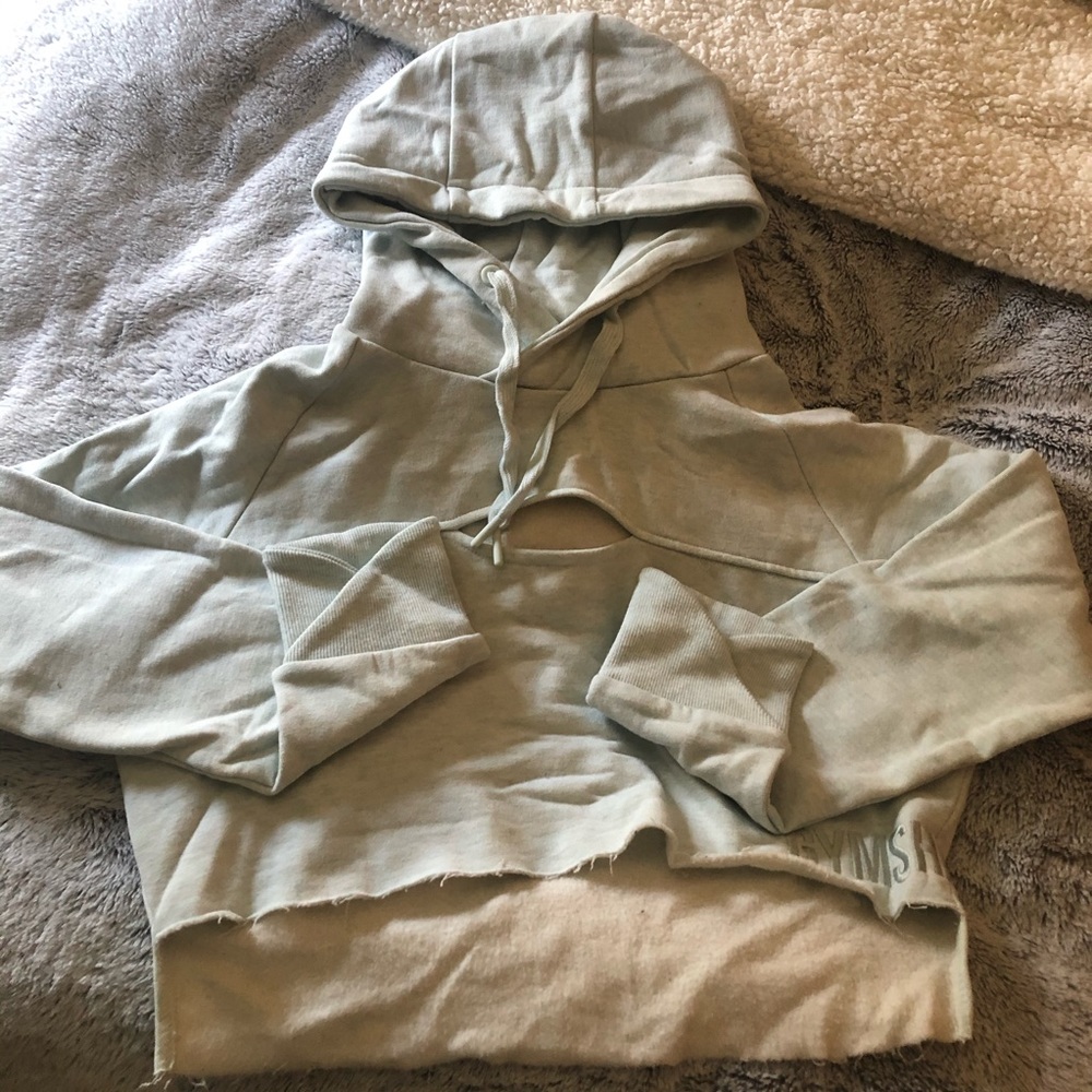 Gymshark Cropped Raw Edge Hoodie